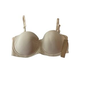 Skims Bra 32C Fits Everybody Strapless Bra Sand‎ New